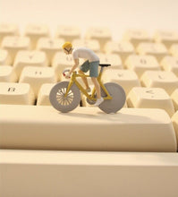 Load image into Gallery viewer, 1:64 Painted Figure Model Miniature Resin Diorama Sand Riding Cycling Bicycle
