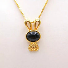 Load image into Gallery viewer, Nature Jade Cute Bunny Pendant Necklace Gift Jewelry charm Blessing Lucky New f
