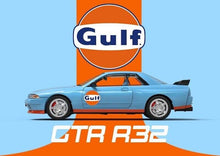 Load image into Gallery viewer, TM 1:64 Blue JDM Skyline GTR R32 Gulf Sports Model Diecast Metal Car New
