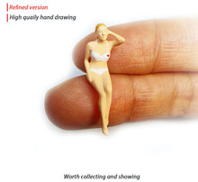 Load image into Gallery viewer, 1:64 Painted Figure Mini Model Miniature Resin Diorama Beach Vacation Bikini WH
