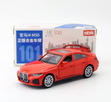 Load image into Gallery viewer, CCA 1:42 BMW i4 M50 Sedan Racing Sports Model Toy Diecast Metal Car BN
