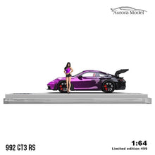 Load image into Gallery viewer, Aurora 1:64 992 GT3 RS RWB 964 Karting Figure Sport Model Diecast Metal Car
