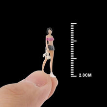 Load image into Gallery viewer, 1:64 Painted Figure Mini Model Miniature Car Scenes Resin Toy Girl Doll Shorts
