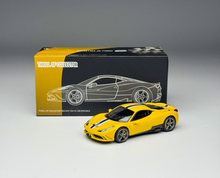 Load image into Gallery viewer, TOC 1:64 Yellow FE458 Speciale Sports Model Diecast Metal Car New Collection
