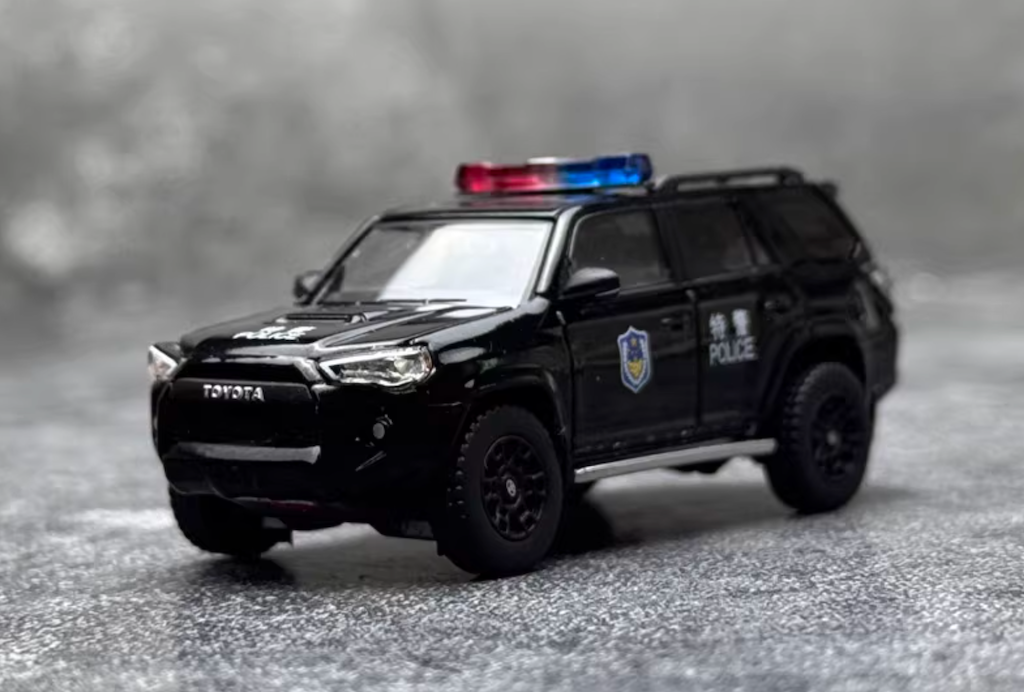 GCD 1:64 Black Police 4 Runner TRD PRO SUV Sports Model Diecast Metal Car New Collection