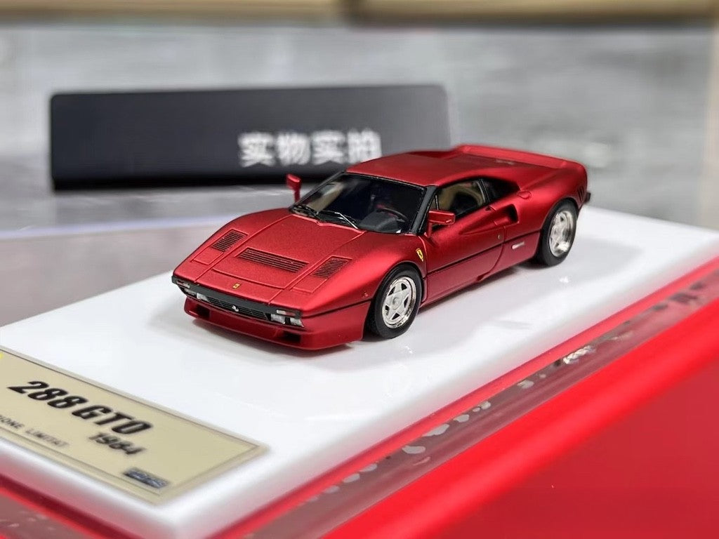 DMH 1:64 Matte Red 1984 288 GTO Racing Sports Model Diecast Resin Car BN