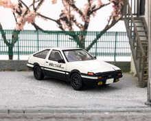 Load image into Gallery viewer, HJ 1:64 JDM White AE86 Trueno Engine Initial D Model Diecast Metal Car New

