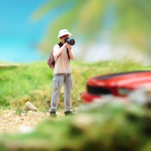 Load image into Gallery viewer, 1:24 Painted Figure Model Miniature Resin Diorama Sand Photographer Man Camera a
