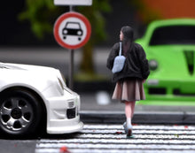 Load image into Gallery viewer, 1:64 Painted Figure Model Miniature Resin Diorama Toy Sand Walking Girl Casual

