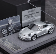 Load image into Gallery viewer, 1:64 DPM Silver 911 992 ST Sports Model Diecast Resin Car New Collection
