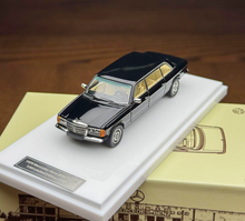 Load image into Gallery viewer, GOC 1:64 Black 1976 230E W123 Luxury Limo Luxury Model Diecast Metal Car New Collection

