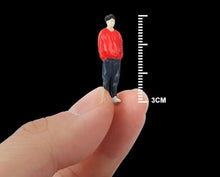 Load image into Gallery viewer, 1:64 Painted Figure Mini Model Miniature Resin Diorama Sand Casual Man Boy Red
