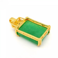 Load image into Gallery viewer, Nature Jade Rectangle Pendant Necklace Gift Jewelry charm Blessing Accessory A
