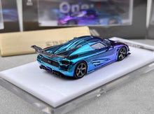 Load image into Gallery viewer, HKM 1:64 Electroplated Blue One 1 Racing Sports Model Diecast Metal Car New Collection
