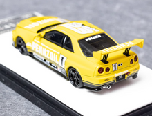 Load image into Gallery viewer, TM 1:64 Yellow Skyline GTR R34 Nismo Sports Model Diecast Metal Car New Collection
