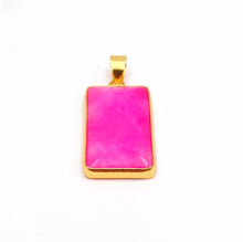 Load image into Gallery viewer, Nature Jade Pink Rectangle Pendant Necklace Gift Jewelry charm Blessing Lucky
