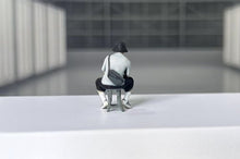 Load image into Gallery viewer, 1:64 Painted Figure Model Miniature Resin Diorama Sand Sitting Man fisherman hat
