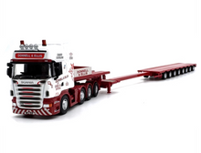 Load image into Gallery viewer, 1:76 Scania R580 Multi-axle Low Load Trailer Truck Model Diecast Metal Car New Collection
