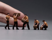 Load image into Gallery viewer, 1:64 Painted Figure Model Miniature Resin Sand Diorama Couriers Workers Set

