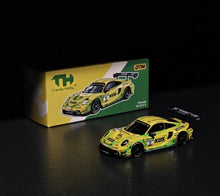 Load image into Gallery viewer, TH 1:64 Yellow 911 GT3 R 2024 DTM #91 Racing Sport Model Diecast Metal Car New Collection
