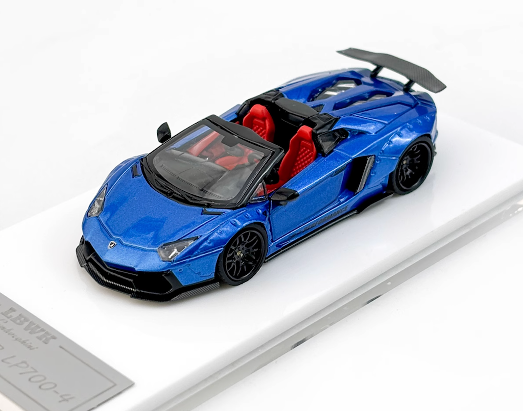 RM 1:64 Blue Aventador LP700-4 LBWK Sports Model Diecast Metal Car New Collection