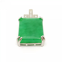 Load image into Gallery viewer, Nature Jade Rectangle Pendant Necklace Gift Jewelry charm Blessing Accessory B
