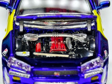 Load image into Gallery viewer, DK 1:64 HEC Blue JDM Skyline GTR R34 Racing Sports Model Diecast Metal Car New Collection

