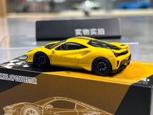 Load image into Gallery viewer, TOC 1:64 Yellow 488 Pista Coupe Sports Model Diecast Metal Car New Collection
