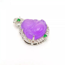 Load image into Gallery viewer, Nature Jade Laughing Budha Pendant Necklace Gift Jewelry Luck Blessing Fortune e
