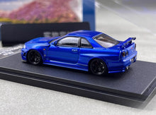 Load image into Gallery viewer, FUJI 1:64 JDM Blue Skyline GTR R34 Z-Tune Sports Model Diecast Metal Car New Collection
