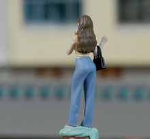 Load image into Gallery viewer, 1:64 Painted Figure Mini Model Miniature Resin Diorama Sand Trendy Girl Lady Toy
