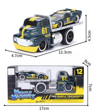 Load image into Gallery viewer, Maisto 1:64 1950 COE Flatbed Trailer 1966 GT40 MK II Model Diecast Metal Car
