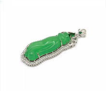 Load image into Gallery viewer, Nature Jade Budha Hand Pendant Necklace Gift Jewelry charm Blessing Lucky New c
