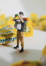 Load image into Gallery viewer, 1:64 Painted Figure Model Miniature Resin Diorama Sand Hiking Backpacker Travel
