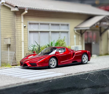 Load image into Gallery viewer, King 1:64 Red Silver Rims ENZO Racing Sports Model Diecast Metal Car New Collection
