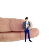 Load image into Gallery viewer, 1:64 Painted Figure Mini Model Miniature Resin Diorama Man Bodyguard Security
