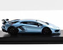 Load image into Gallery viewer, JY 1:64 Ice Blue Aventador SVJ LP770-4 Sports Model Diecast Metal Car New Collection

