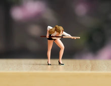 Load image into Gallery viewer, 1:64 Painted Figure Model Miniature Resin Diorama Pool Table Man Woman Billiard
