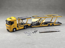Load image into Gallery viewer, 1:64 Yellow Benz Actros Gigaspace Semi Trailer Truck Model Diecast Metal Car
