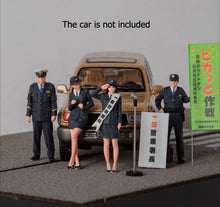 Load image into Gallery viewer, 1:64 Painted Figure Model Miniature Resin Diorama Japanese Police Officers Set
