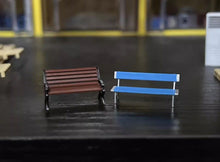 Load image into Gallery viewer, 1:64 Painted Figure Model Miniature Resin Sand Park Bench Toy Mini Chair Collection
