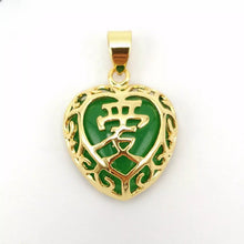 Load image into Gallery viewer, Nature Jade Love Pendant Necklace Gift Jewelry charm Blessing Adore Jewelry b
