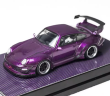 Load image into Gallery viewer, Flame 1:64 Purple Carbon RWB 993 Sports Model Diecast Metal Car New Collection
