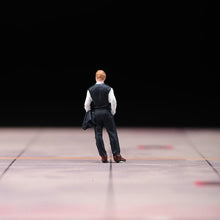 Load image into Gallery viewer, 1:64 Painted Figure Model Miniature Resin Diorama Man in Black Suit Sand Toy New
