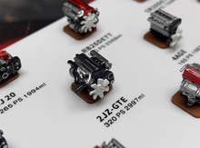 Load image into Gallery viewer, 1:64 JDM EJ20 RB26 SR20 2JZ 4AGE 4G63T F20C K20A B16B Engine Model Resin Car
