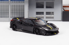 Load image into Gallery viewer, DCM 1:64 Black Novitec 488 Pista Racing Sports Model Diecast Metal Car New
