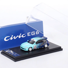 Load image into Gallery viewer, SW 1:64 JDM Blue EG6 Civic R Hatchback Sports Model Diecast Metal Car New
