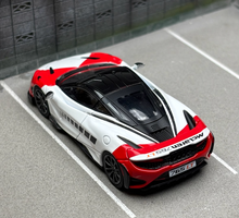 Load image into Gallery viewer, CM 1:64 White Red 765LT ELVA Racing Sports Model Diecast Metal Car New Collection
