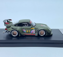 Load image into Gallery viewer, SW 1:64 Matte Green RWB 911 993 #91 Sports Model Diecast Metal Car New Collection
