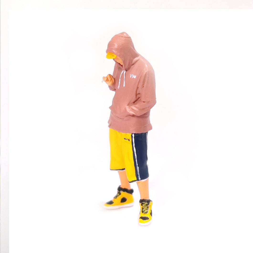 1:64 Painted Figure Mini Model Miniature Resin Diorama Trendy Hip Hop Boy Man